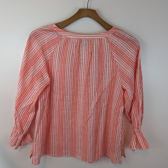 Tommy Bahama Mantauk Stripe 3/4 Sleeve Top, Sz S Petite - Picture 5 of 5